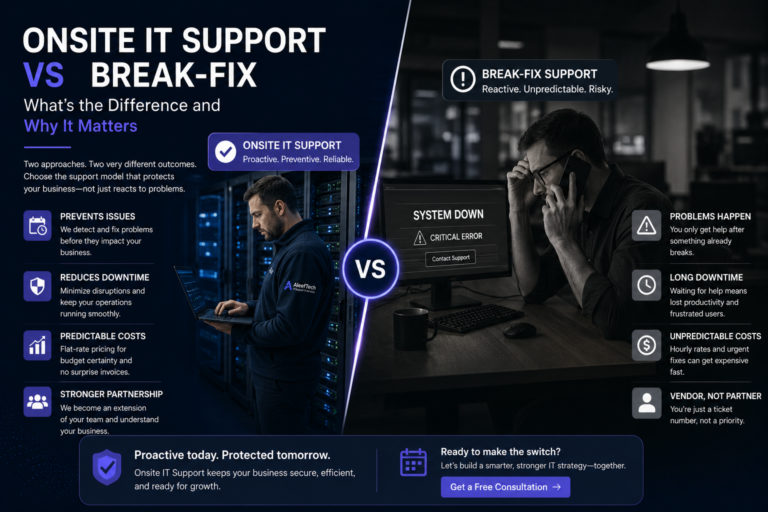 Onsite IT Support vs. Break-Fix: What’s the Difference and Why It Matters