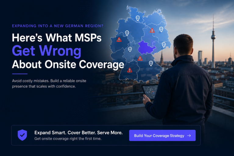 Expanding Into a New German Region? Here’s What MSPs Get Wrong About Onsite Coverage