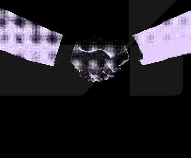 Handshake illustration symbolizing desktop and deskside IT support services.